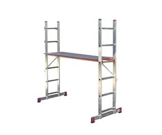 Pastolinės kopėčios KRAUSE, aliumininės, universalios, 2 x 6, darbinis aukštis - 375 cm