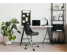 Pasukama stalo kėdė ant ratukų SU PAGALVE IGER rašomieji stalai juodi JUMIhome
