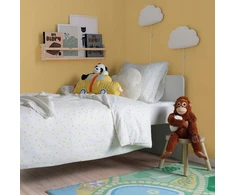 Patalynės komplektas Patalynė dziecięca balta geltona kropki 150x200/50x60cm medvilnė IKEA BARNDROM