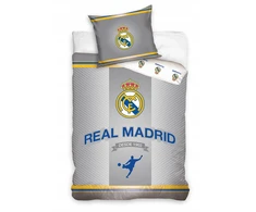 Bez Marki PATALYNĖS RINKINYS 140x200 cm REAL MADRID ROYAL FOOTBALL GRAY