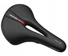 Patogus vyriškas krosinis MTB dviračio balnas Vader VD849D-01, juodas, minkštas