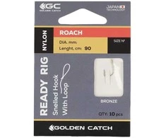Pavadėlis su kabliukais Ready Rig Roach Golden Catch 10vnt./Nr.8