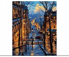 Paveikslėlis su blizgučiais 30x40cm 5D miestas