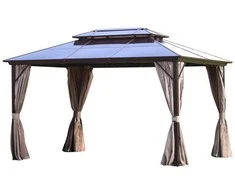 Home4you Pavėsinė Gazebo SUNSET 3x4x2/2,7m, ruda spalva