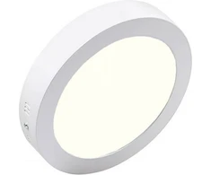 Paviršinė LED panelė HOROZ, 12 W, 4000 K, 840 lm, baltos sp., ø16 x h2,8 cm
