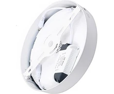 Paviršinė LED panelė HOROZ, 12 W, 4000 K, 840 lm, baltos sp., ø16 x h2,8 cm