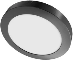 SpectorLight Paviršinė LED panelė SPECTOR LIGHT, 6 W, 4000 K, 520 lm, apvali f., juodos sp., Ø12 x h3 cm