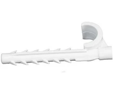 Pawbol Kaištis su kabelių tvirtinimo kabe D12mm/L48mm/10vnt. baltas