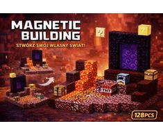 PD MAGNETINIAI KONSTRUKCINIAI BLAKAI PORTALAS kubai 128 ELEMENTAI + 4 SUNGRIAI
