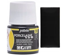 Pebeo 150 porcelianinis skalūnas juodas porcelianinių dažų buteliukas 45ml
