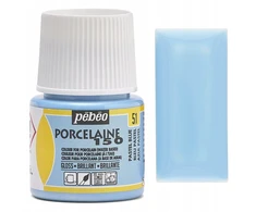 Pebeo Blizgūs vandens pagrindo porceliano dažai - Pastelinė mėlyna - 45 ml