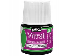 Pebeo PERSPETYVA ANT STIKLO VITRAŽAS PERMATOMAS 45 ML - 52 ROŽINIS FUŠIJAS