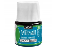 Pebeo Tapyba - VITRAŽAS - 45 ml - MĖLYNA CYAN - Blizganti - Atsparumas šviesai - Opalescentinis finišas