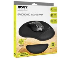PORT CONNECT | Ergonomic Pelės kilimėlis | 200 x 230 x 20 mm | Juodas