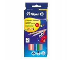 Pelikan 12 spalvų pieštukai su metaliniais sidabro ir aukso atspalviais