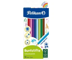 Pelikan Spalvoti pieštukai 12 spalvų, šešiakampiai