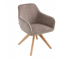 PEMA ruda velvetinė pasukama kėdė 56x60x82 cm HOMLA