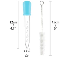 PEN 5 ml SILIKONINIS DALYTUVAS PIPETINIS PLASTIKINIS LAŠINtuvas KELIAS NAUDOJIMAS