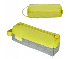 Penalas Herlitz Quattro, pilka melanžinė/citrina