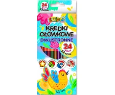 Penmate Dvipusės spalvotos kreidelės 12 vnt. (24 spalvos)