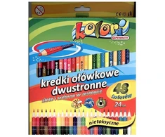 Penmate Dvipusiai spalvoti pieštukai, 24 = 48 spalvos, trikampio formos, su drožtuku, Colori, Penmait