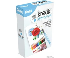 Bertus Pentel akvarelinių kreidelių rinkinys [12] su bloku