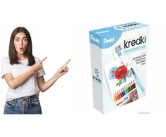 Bertus Pentel akvarelinių kreidelių rinkinys [12] su bloku