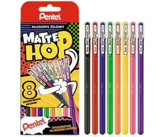 Pentel Mattehop geliniai rašikliai, 8 vnt., matiniai, 1.0 mm