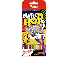 Pentel Mattehop geliniai rašikliai, 8 vnt., matiniai, 1.0 mm