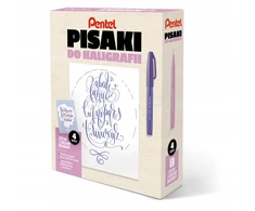 Tombow Pentel rinkinys kaligrafijai ir letteringui su 4 teptukiniais rašikliais
