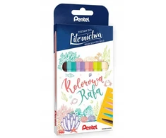 Pentel Sign Pen Ses15c, 6 spalvų, kaligrafijos rinkinys