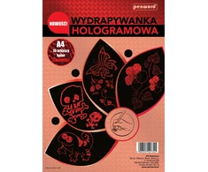 Penword A4 holograminis draskytuvas, 10 lapų, raudonas