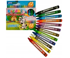 Penword Jumbo storio vaško kreidelės 12 spalvų