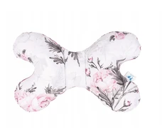Pepi Poduszka MOTYLEK Rožinė Flowers velvet pilkas