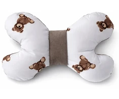 Pepi Sweet Teddy BUTTERFLY pagalvė su taupės spalvos aksomu