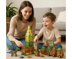 Peppyfun 3D Magnetiniai Konstrukciniai Blokai Kūrybinis edukacinis Rinkinys 153 vnt Didelis