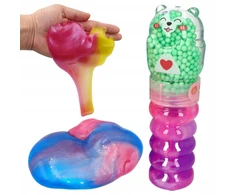 Perfect DIDELĖ MAGIC SLIME DVIGUBA KATINĖ SU RUTULIAIS JUTIKLIO MASĖS GLUT SPALVA