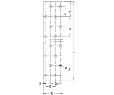 Perforuota plokštelė Arras 40x140x2mm cinkuota