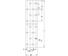 Perforuota plokštelė Arras 40x200x2mm cinkuota