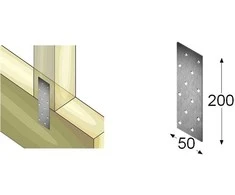 Perforuota plokštelė Arras 50x200x2mm cinkuota