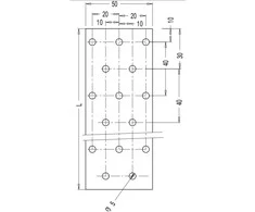 Perforuota plokštelė Arras 50x200x2mm cinkuota