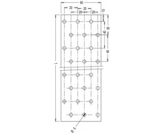 Perforuota plokštelė Arras 60x160x2mm cinkuota