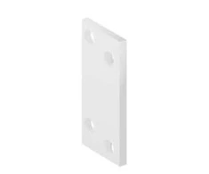Perforuota plokštelė Arras 60x25x2mm balta