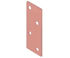 Perforuota plokštelė Arras 80x20x2mm rožini