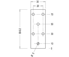 Perforuota plokštelė Arras 80x30x2mm cinkuota