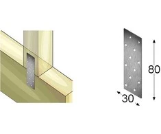 Perforuota plokštelė Arras 80x30x2mm cinkuota