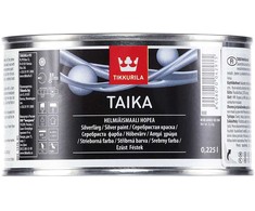 Perlamutro efekto dekoratyviniai dažai TIKKURILA TAIKA HELMIAISMAALI, sidabrinė, 0,225 l