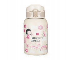 PETITE&amp;MARS Nerūdijančio plieno termo buteliukas su šiaudeliu, 350ml