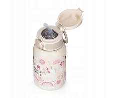 PETITE&amp;MARS Nerūdijančio plieno termo buteliukas su šiaudeliu, 350ml