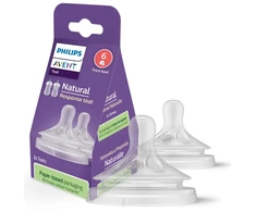 PHILIPS Avent Natural SCY966/02 čiulptukas, skaidrus 6 m+ (2 vnt.)